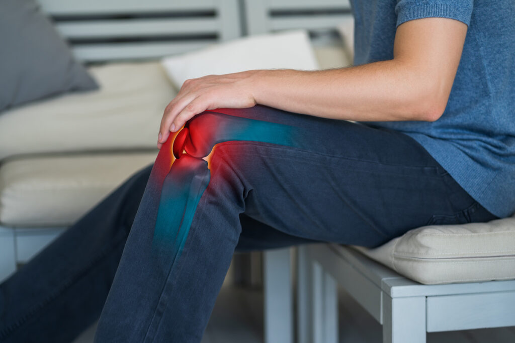 Knee bursitis pain
